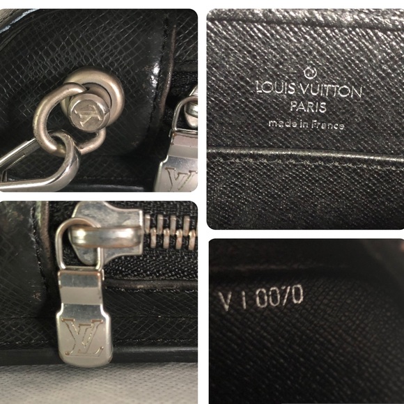 Louis Vuitton Taiga black leather clutch - Picture 8 of 12